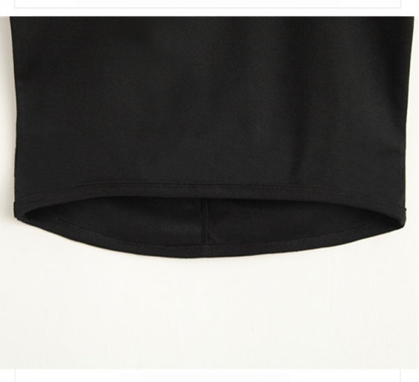 【即納】tシャツ　カットソー　ドルマンaラインクルーネック無地ストレートゆったり tk-qc3542-m-bk【カラー：ブラック】【サイズ：M】